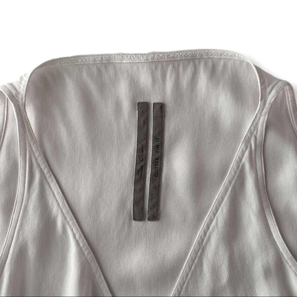Rick Owens Mainline Draped Milk Tank Top - Picture 7 of 7